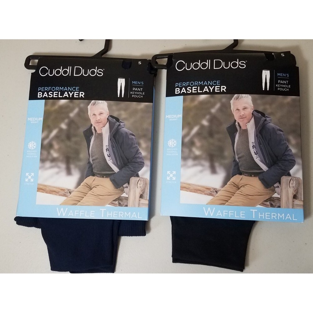 Cuddl Duds Men Performance Baselayer Pants Waffle Thermal Set size Small NEW